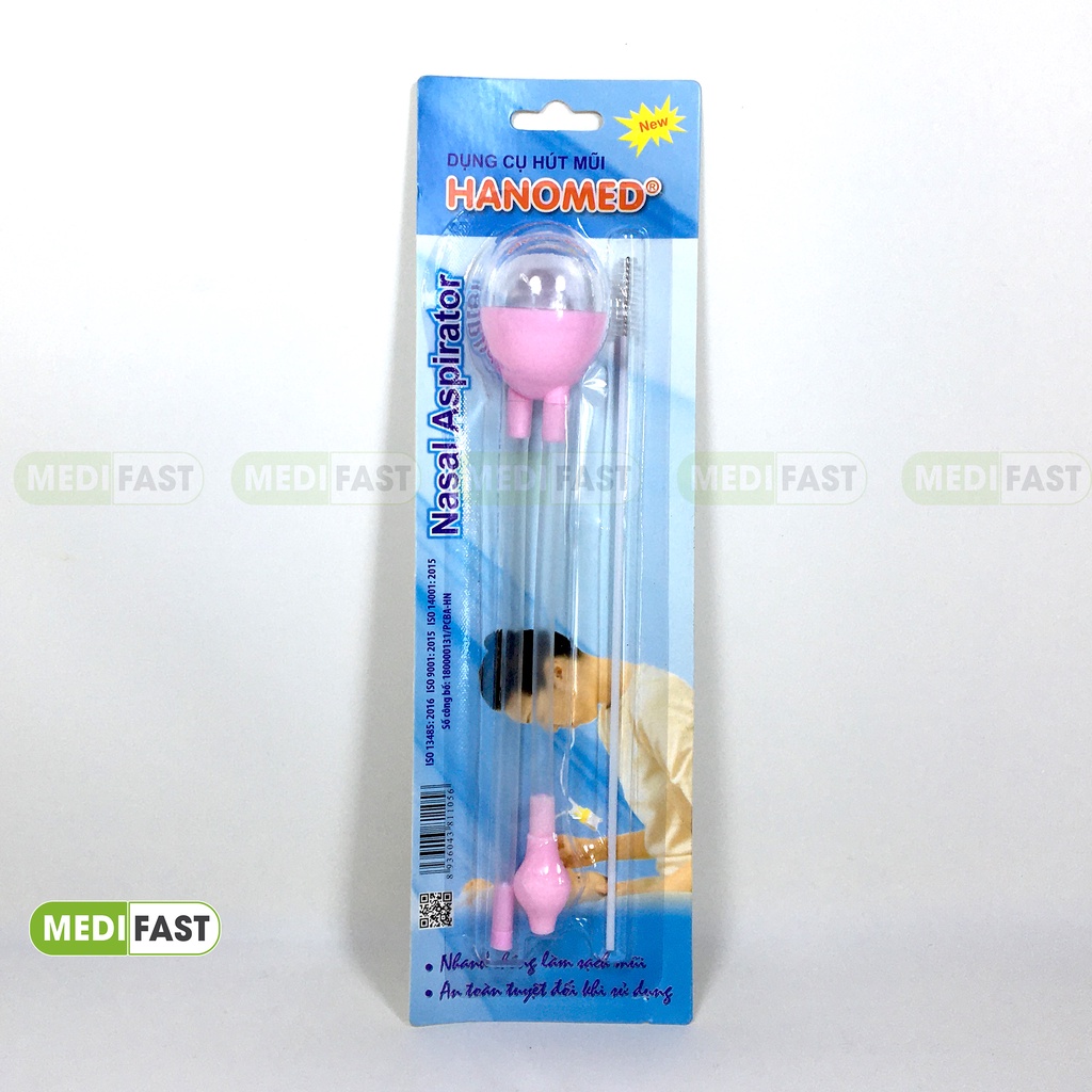 Hút mũi HANOMED - Đầu hút mềm không làm đau bé, làm sạch mũi, đờm dãi cho trẻ từ sơ sinh