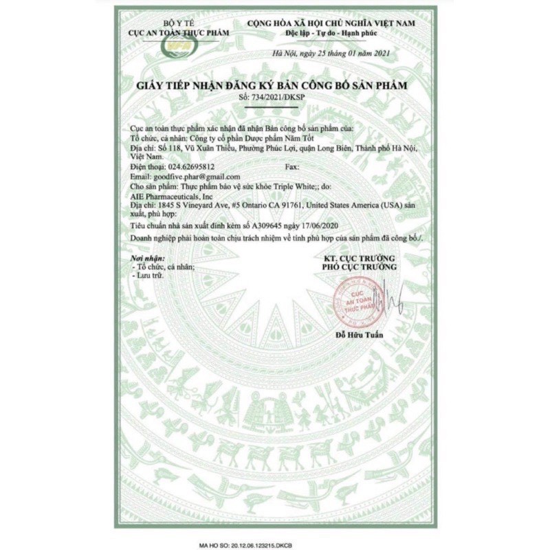 (HÀNG CHÍNH HÃNG) Viên Uống Triple White | Viên Uống trắng da Glutathione 1200mg | BigBuy360 - bigbuy360.vn