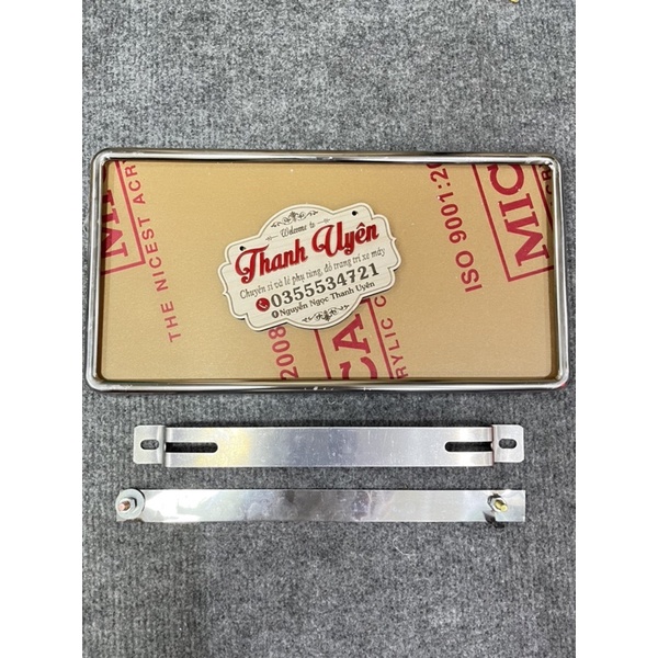 BỘ KHUNG BIỂN SỐ INOX XE ÔTÔ DÀNH CHO XE DỊCH VỤ CÓ ĐĂNG KÍ