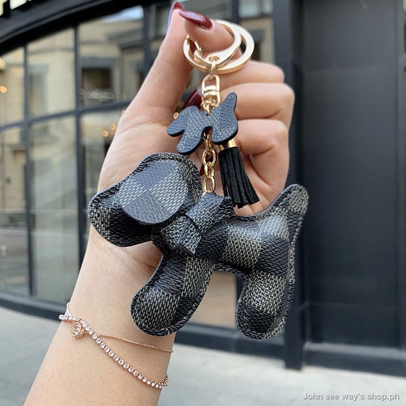 Móc Khóa Da Cao Cấp Hình Cún Con Phong Cách Âu Mỹ Sáng Tạo Dành Cho Cặp Đôi