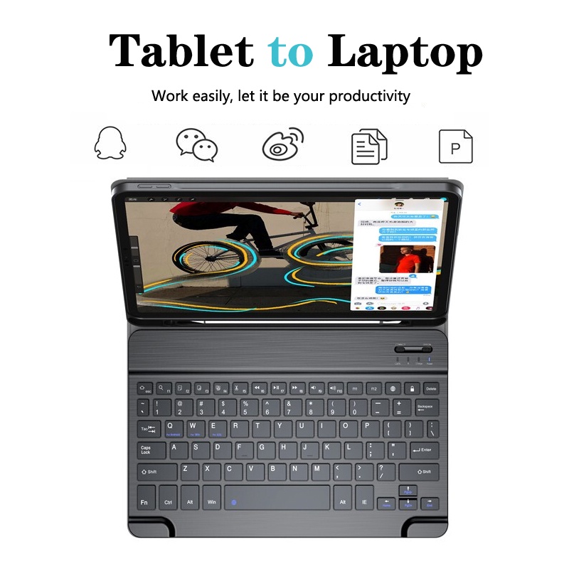 Bao Da Máy Tính Bảng Kèm Bàn Phím Và Khay Đựng Bút Cho huawei matepad 10.4 2022 matepad 11.5 2023 matepad air 11.5 11 t10s Ốp