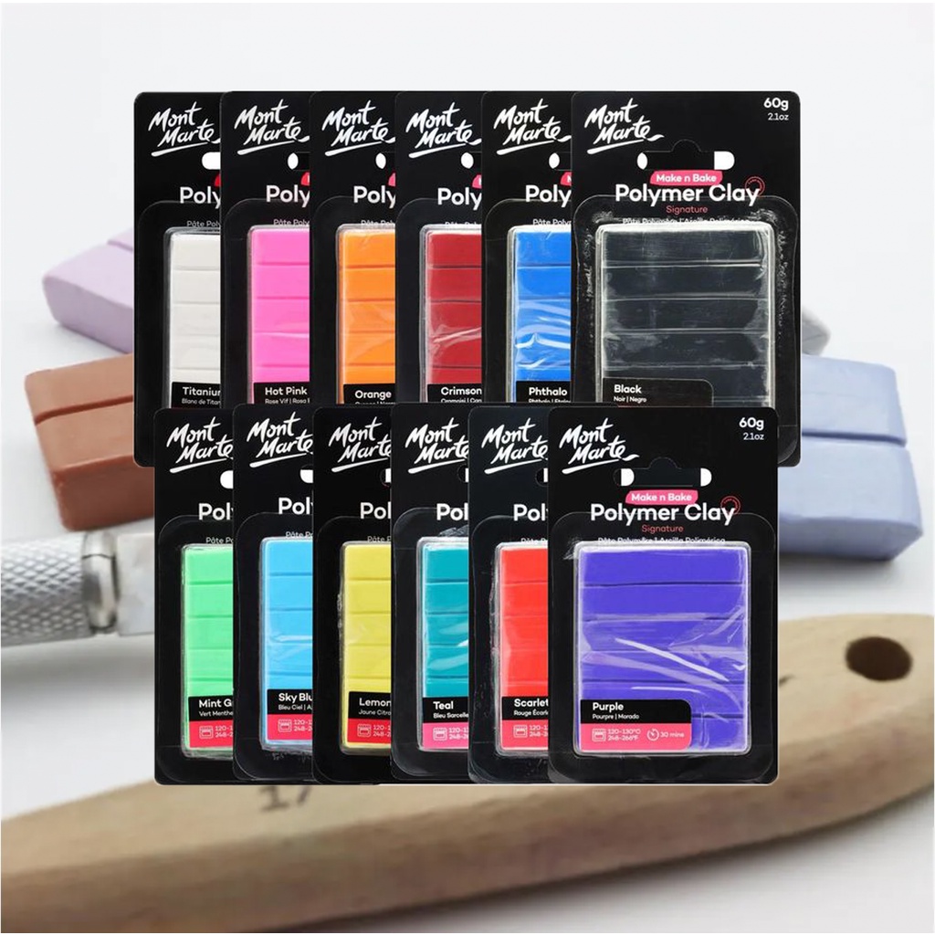 Đất Sét Polymer Make n Bake Mont Marte 60g