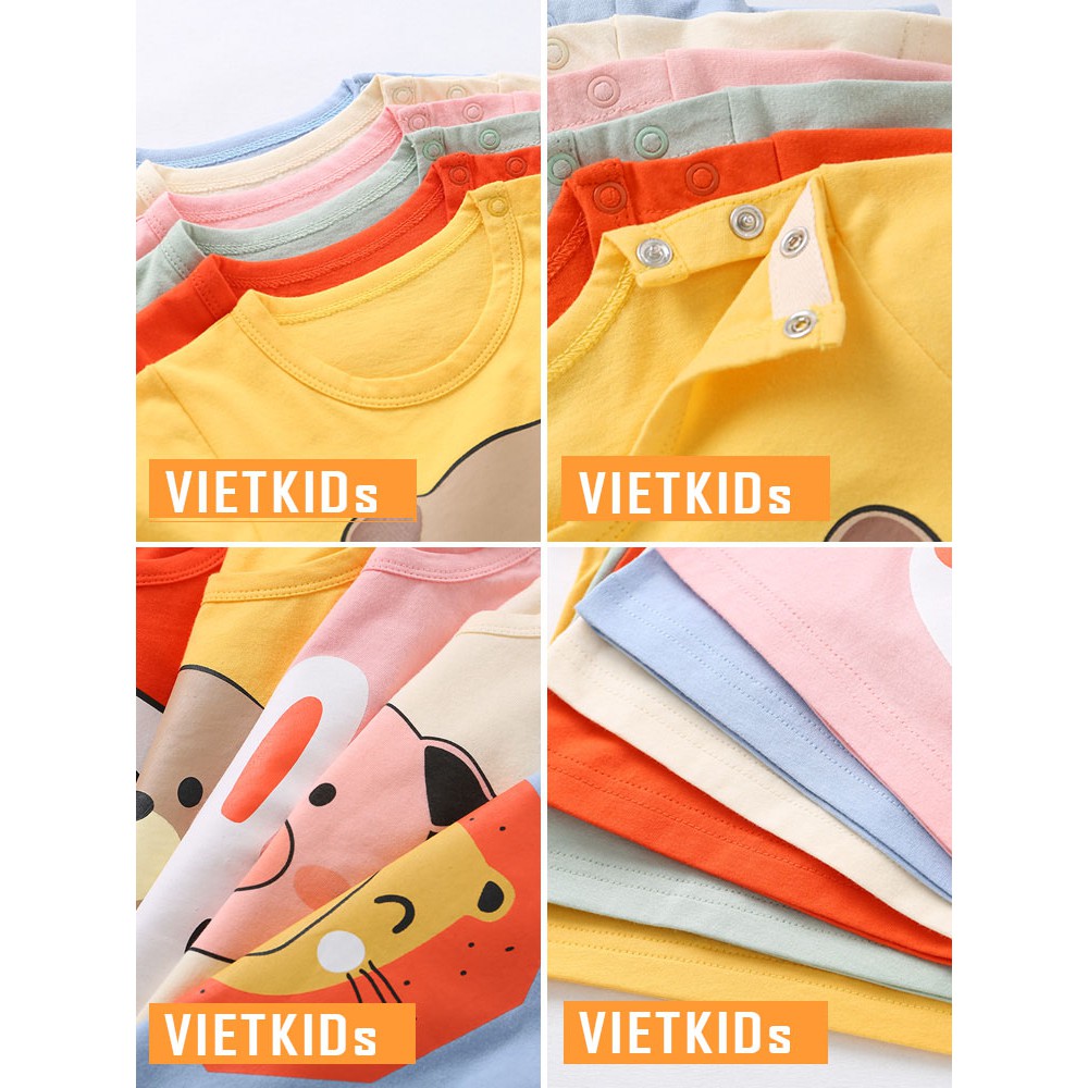 Áo bé trai Vietkids áo cộc tay cho bé chất cotton mẫu 2021