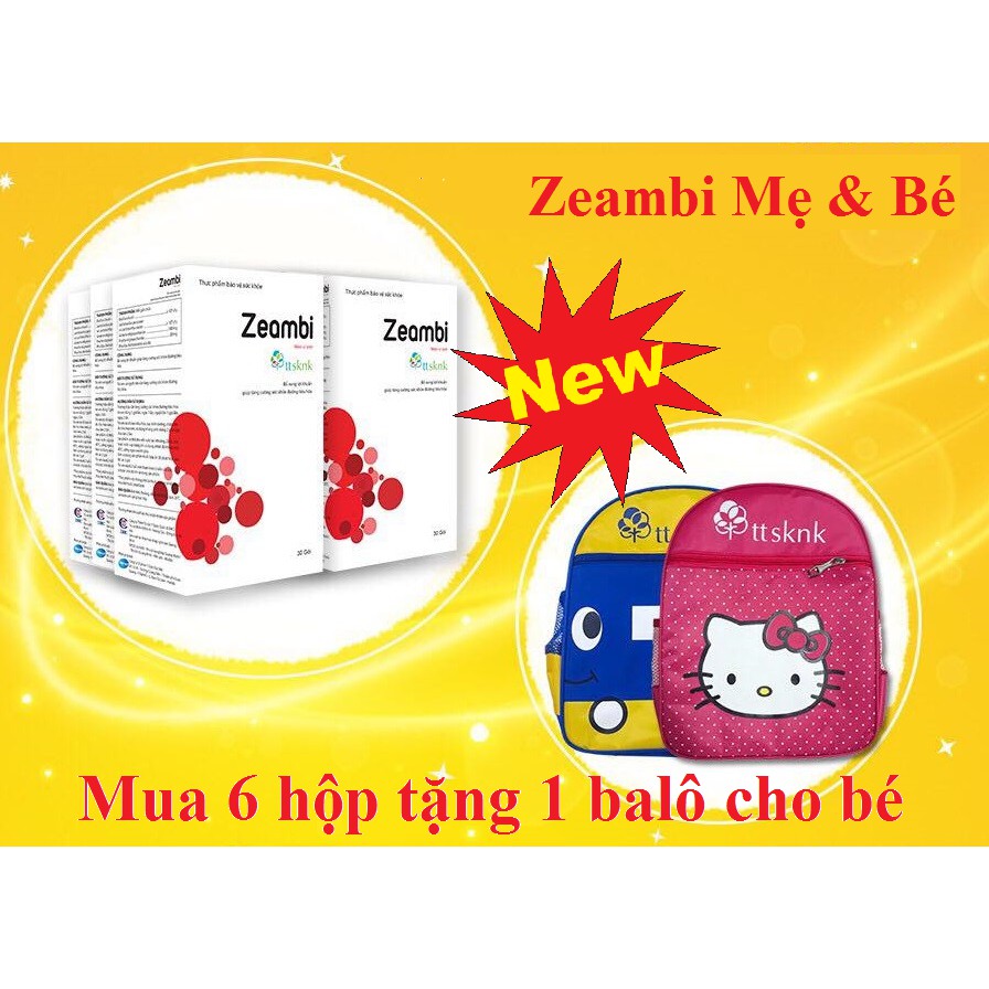 Men vi sinh  ZEAMBI - Bao nang kép, hỗ trợ biếng ăn, tiêu chảy, táo bón, bất dung nạp - Nhập khẩu Anh quốc( Hộp 30 gói )