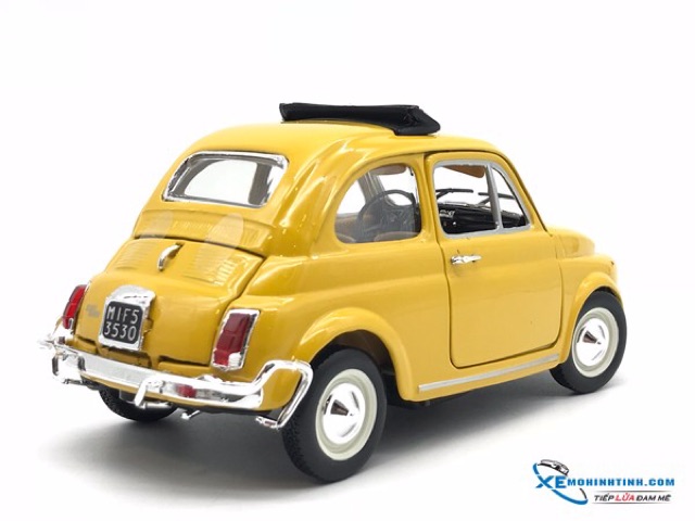 Xe Mô Hình New Fiat 500 L Bburago 1:24 (Vàng)