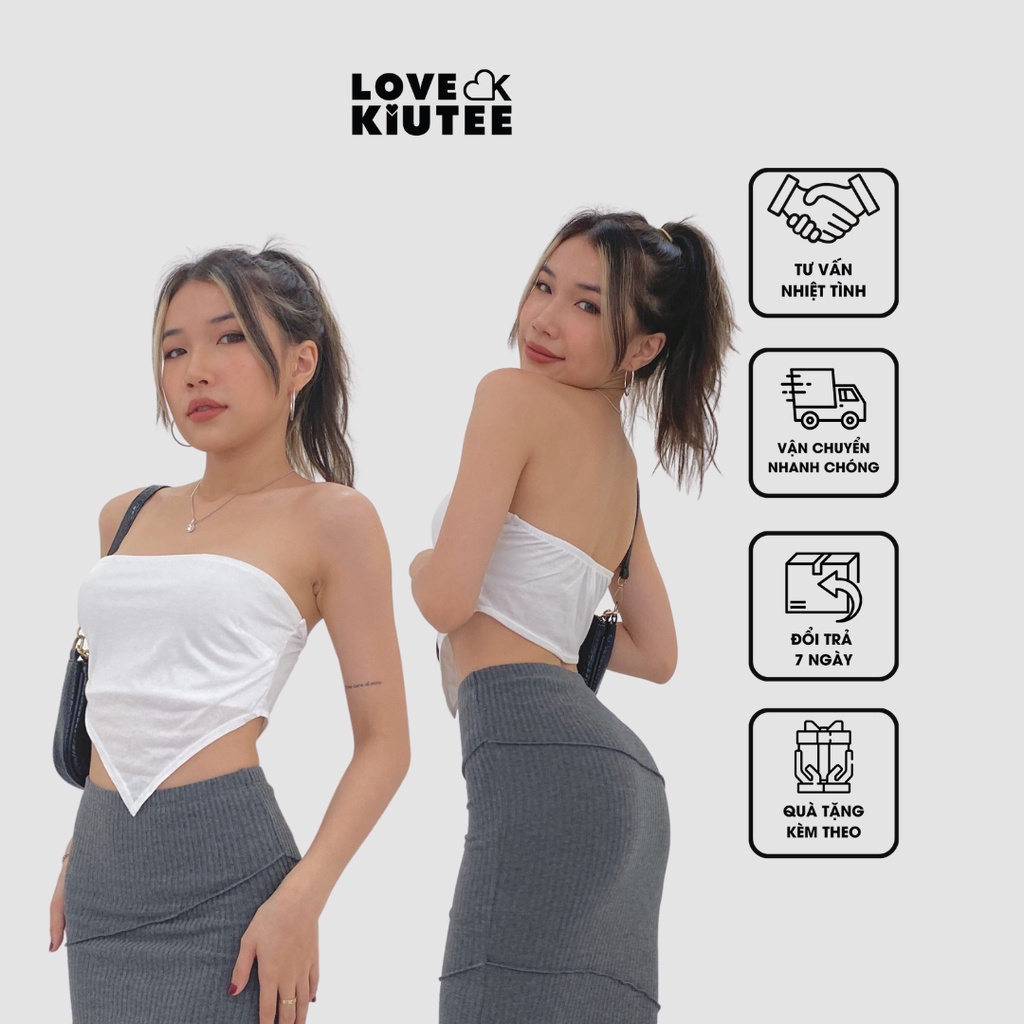 Áo ngắn kiểu ống tam giác Valentina Tube Top nhiều màu dành cho bạn gái LOVEKIUTEE