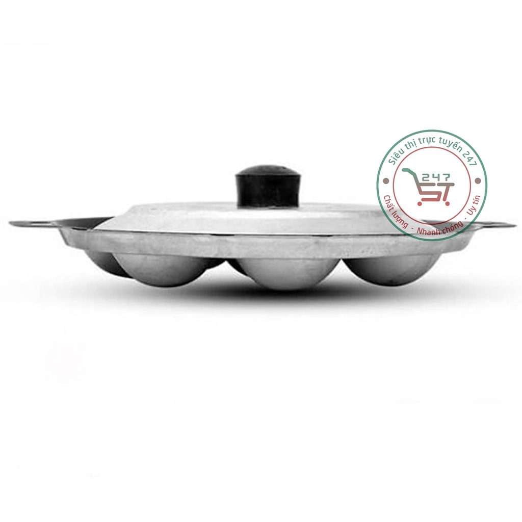 Khuôn đổ bánh khọt bánh căn chống dính 8 lỗ 2 quai Huỳnh Anh