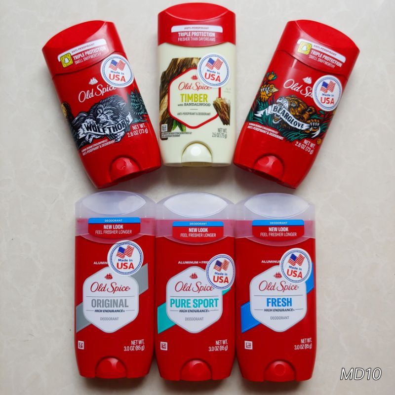 LĂN SÁP KHỬ MÙI NAM OLD SPICE PURE SPORT | FRESH | ORIGINAL 85G   Bearglove I Wolfthorn I Timber I Fiji  73G  ĐỦ MÙI