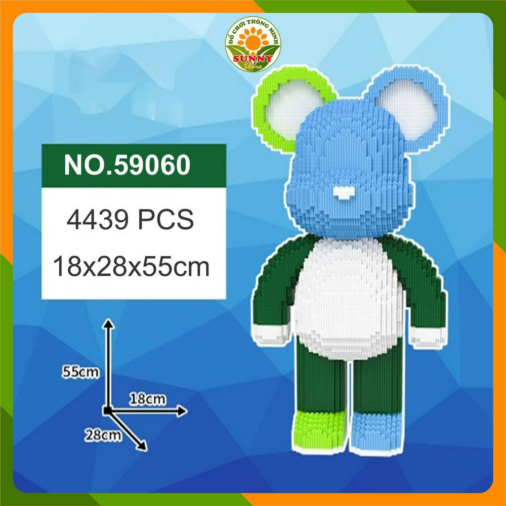 Đồ chơi lắp ghép Gấu Bearbrick cá tính - Mô hình lắp ghép 3D Gấu Bearbrick - Cao 55cm - 4600+pcs - Sunny