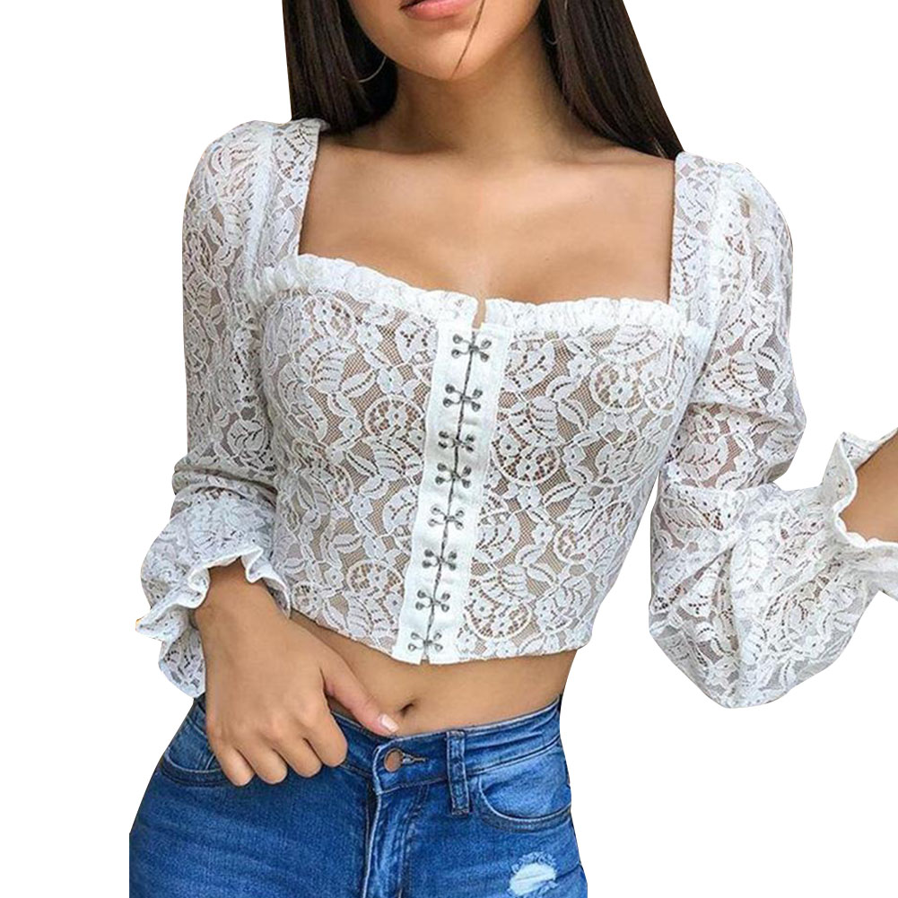 Áo Ren Nữ Dài Tay Hở Lưng Gợi Cảm