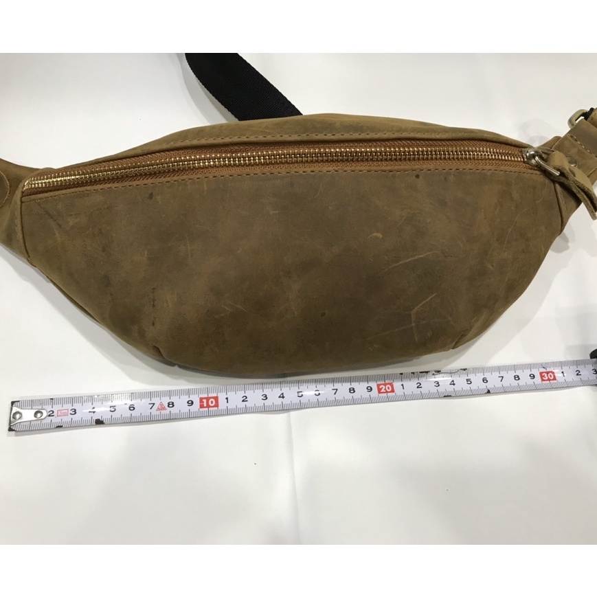 Túi đeo chéo nam nữ da thật, Túi Slingbag đeo trước ngực chất liệu da bò sản xuất thủ công khâu tay Handmade