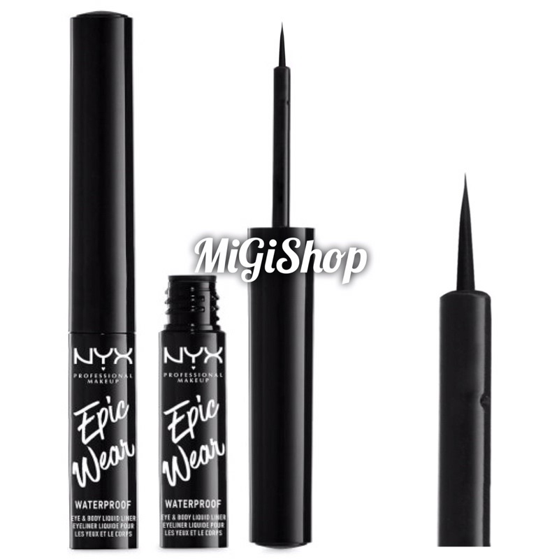 Kẻ Mắt Chống Thấm Nước Nyx Epic Wear Waterproof Eye And Body Liquid Liner 3,5ml