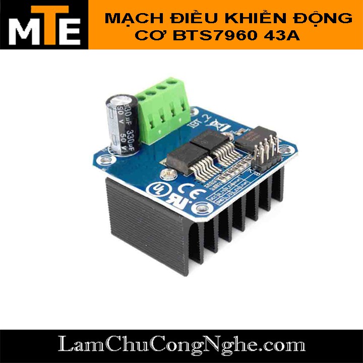 Mạch điều khiển tốc độ động cơ và đảo chiều BTS7960 43A