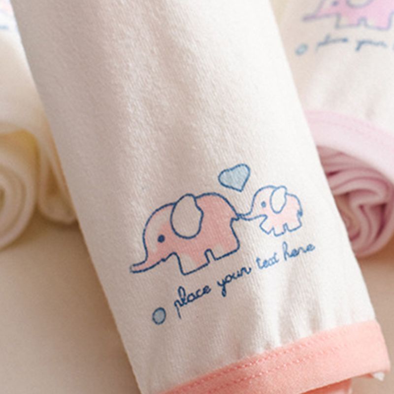 Áo Ngực Dây Bản Rộng Bằng Cotton In Họa Tiết Voi Hoạt Hình Màu Kẹo Phong Cách Nhật Bản Cho Nữ Sinh