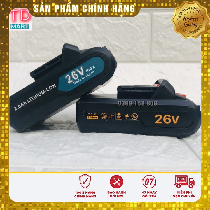 [ FREE SHIP ] Pin máy khoan pin 26v Makita, dewalt chuẩn 5cell chất lượng cực tốt