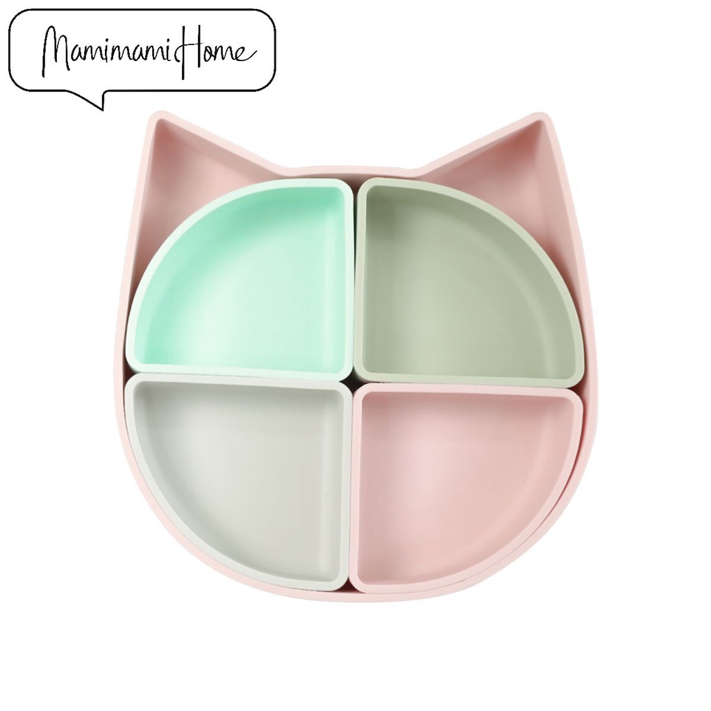 Bát ăn MAMIMAMIHOME bằng silicon chống thấm nước không chứa BPA hình chuột mickey đáng yêu tiện dụng cho trẻ em