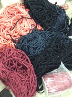 1kg dây thừng macrame cotton màu dạng dệt