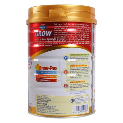 Sữa Dielac Grow 2+ 900g (2 - 10 tuổi)