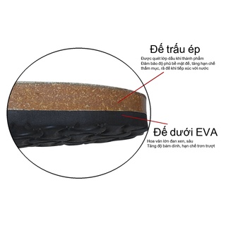 [Sandal] Giày đế trấu Unisex Da Quai chiến binh (Size 35-39)