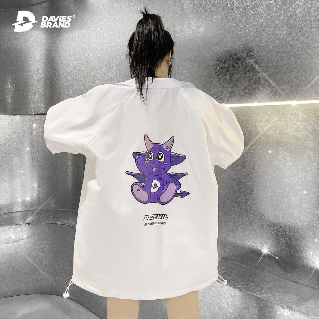 Áo khoác dù nữ form rộng DAVIES Devil Teddy Jacket