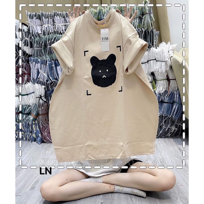 Áo phông mặt gấu mắt vuông DA6