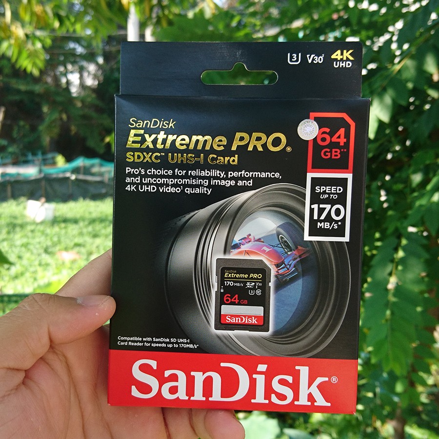 Thẻ nhớ SD Sandisk 16G 32G 64G Ultra Class 10 và Extreme Pro tốc độ cao 4K cho máy ảnh máy quay