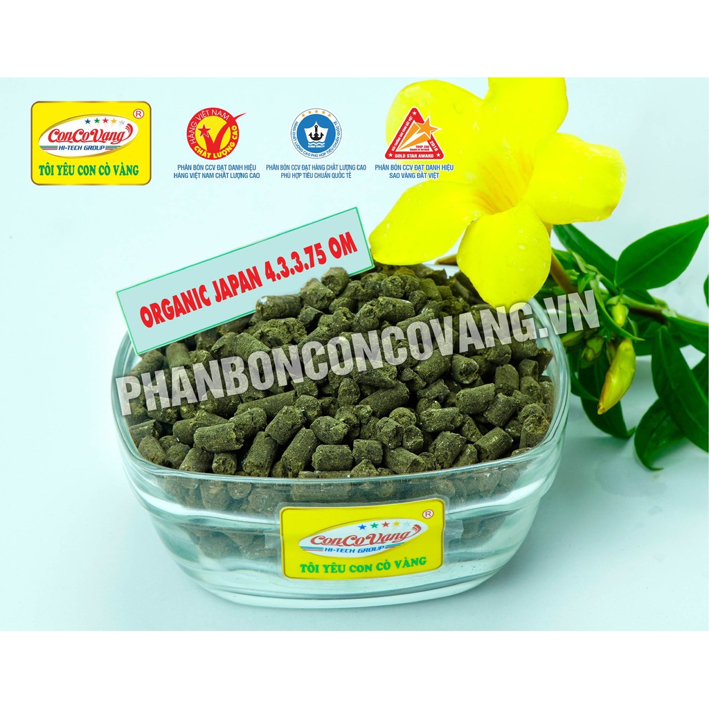 Phân bón hữu cơ Nhật Dahomi 4-3-3-75 OM  - sản phẩm thuộc Tập Đoàn Phân Bón Con Cò Vàng