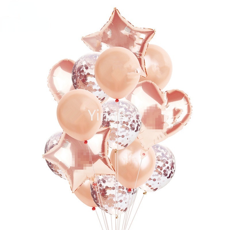 Set 14 Bong Bóng Lá Nhôm Nhiều Màu Sắc Trang Trí Tiệc Sinh Nhật