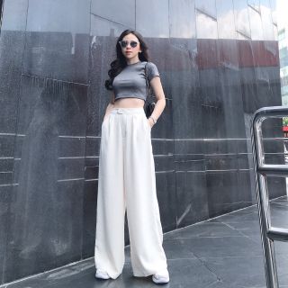 QUẦN ỐNG RỘNG 2 LY TRƯỚC _ TRẮNG KEM