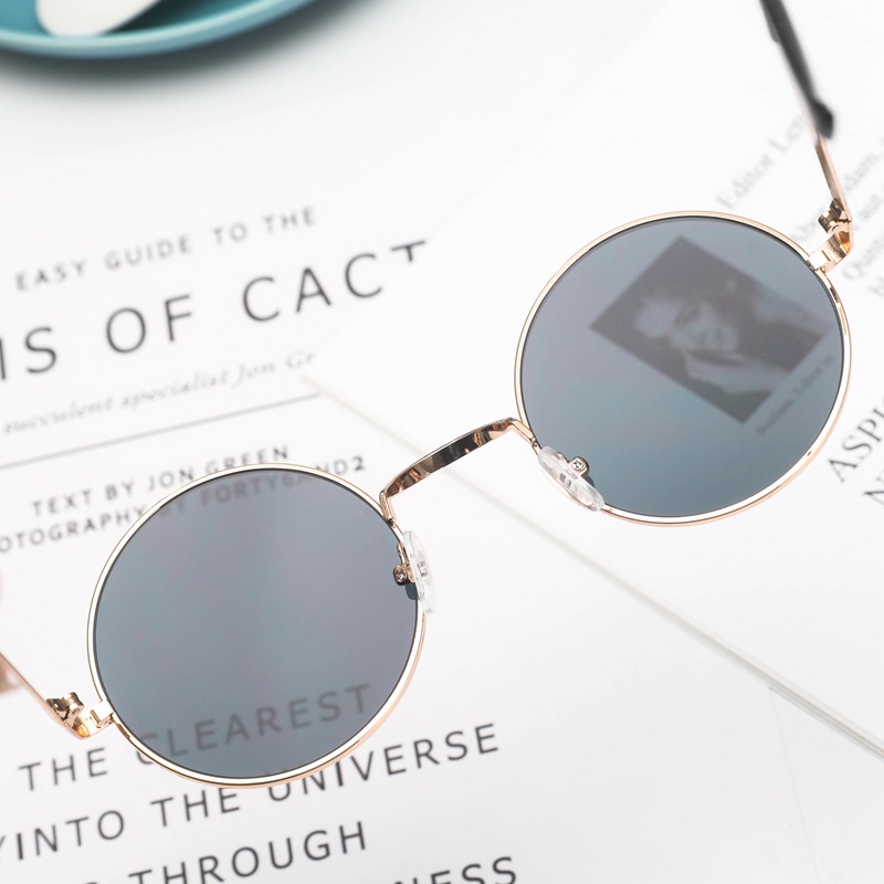 Kính Mát Gọng Tròn Chống Tia UV Phong Cách Retro