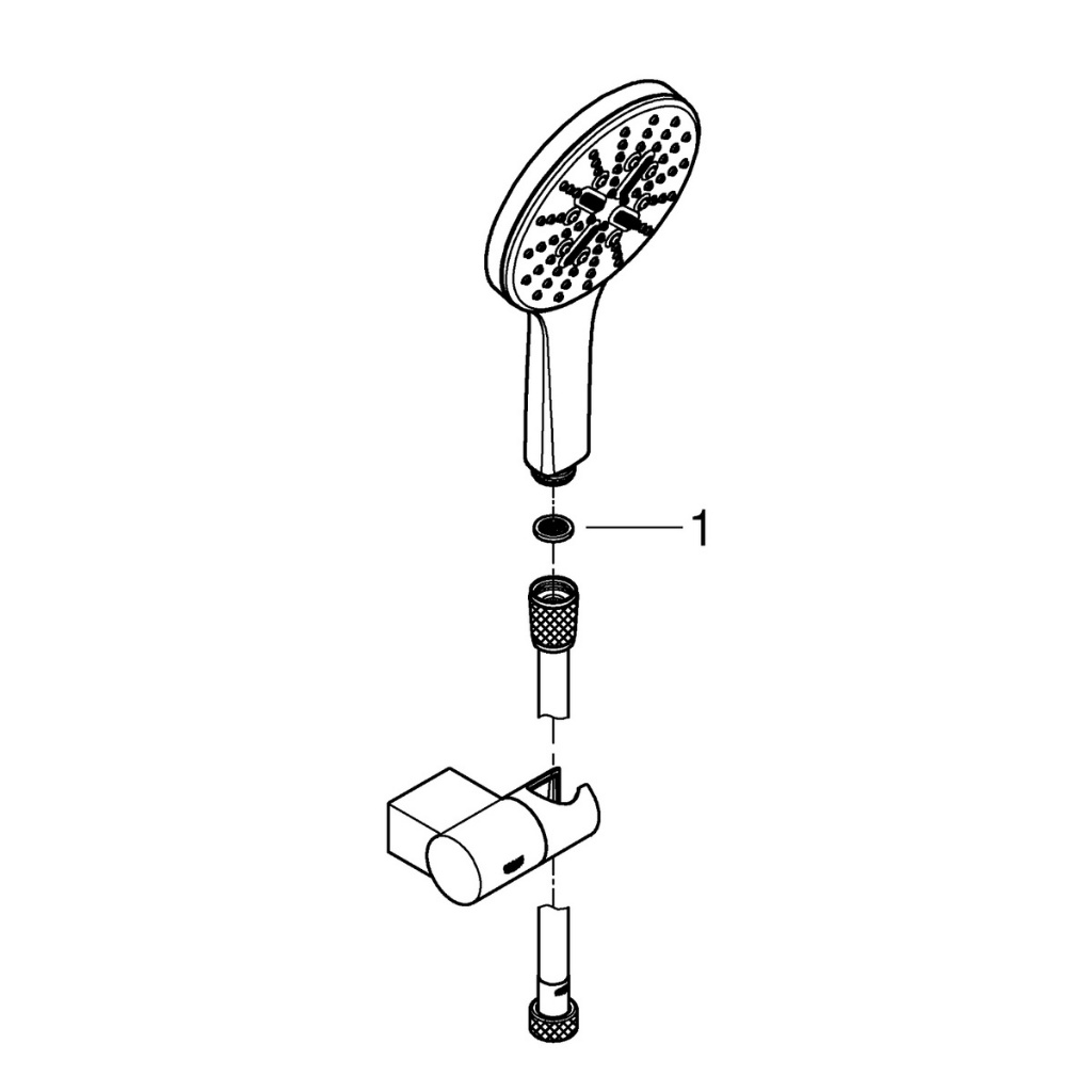 Bộ Tay Sen 3 Chế Độ Kèm Gác Sen Gắn Tường GROHE RAINSHOWER SMARTACTIVE 130 - 26580000