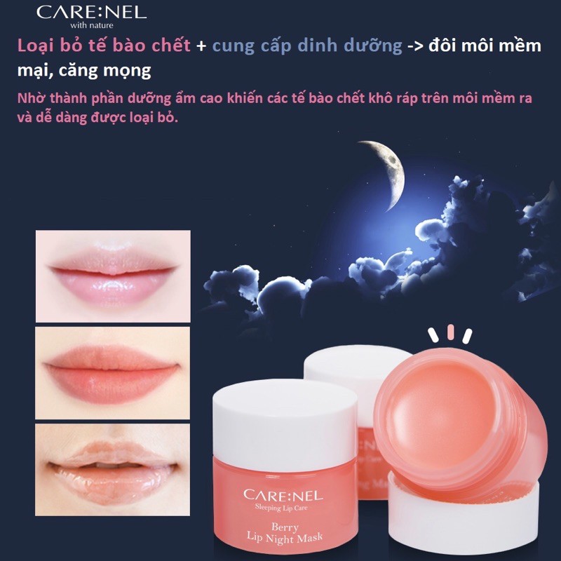 Mặt nạ ngủ môi Carenel Lip Night Mask 5g (Có Sẵn)