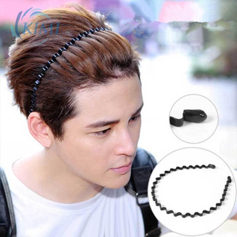 Băng đô cài tóc thể thao dây sắt màu đen cho nam nữ