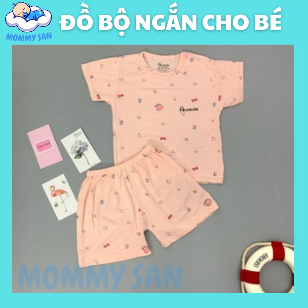 Đồ Bộ Ngắn tay cho bé sơ sinh 0 -18 tháng không cài cúc giữa có nút vai