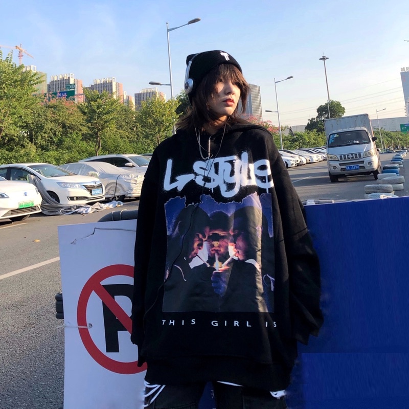 Áo hoodie THIS GIRL chất liệu nỉ bông ấm áp