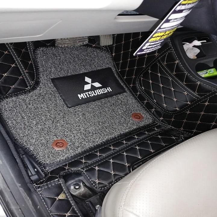 Thảm Trải Lót Sàn Ô Tô 6D Mitsubishi Attrage da PU Cao Cấp, Không Mùi, Chống Nước, Bảo Vệ Sàn Xe