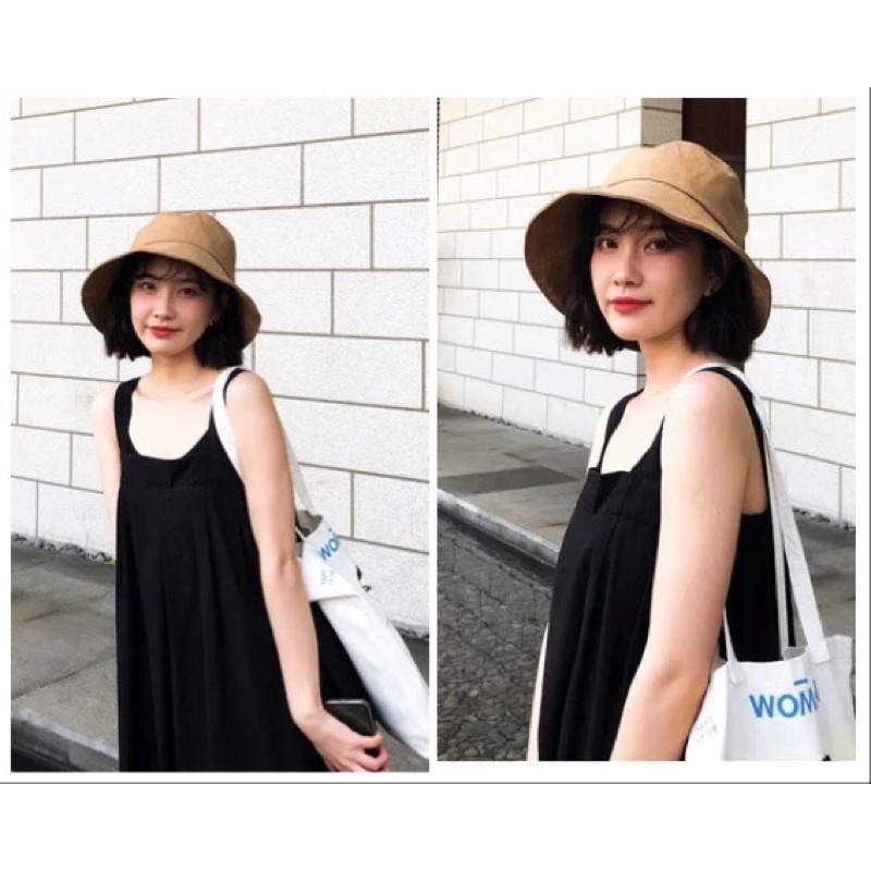 Mũ bucket nam nữ trơn cao cấp phong cách Hàn Quốc chống nắng 2021