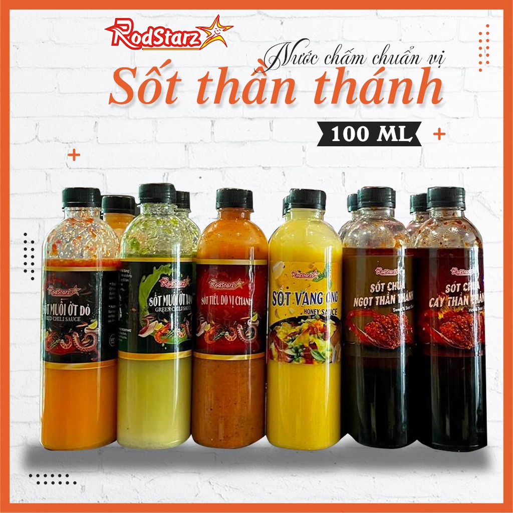 Sốt chấm thần thánh chai 100ml Rodstarz; sốt ướp thịt nướng, nước chấm hải sản, tương chấm thịt Hàn Quốc, nước chấm chay