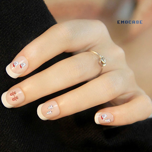 Miếng Dán Trang Trí Móng Tay Họa Tiết Giáng Sinh 3D Độc Đáo