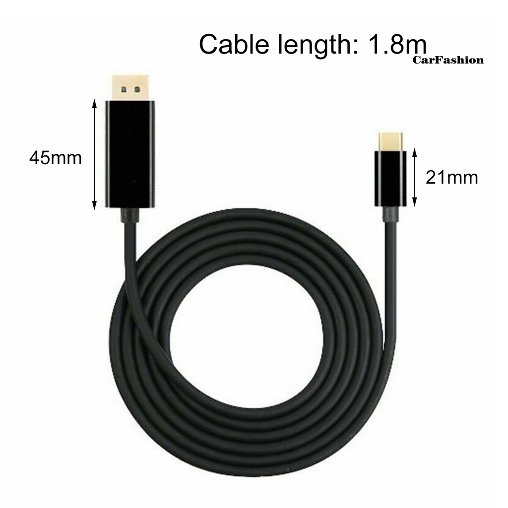 Dây Cáp Chuyển Đổi Type-C Sang Dp 180cm / 6ft Chuyên Dụng Cho Laptop | BigBuy360 - bigbuy360.vn