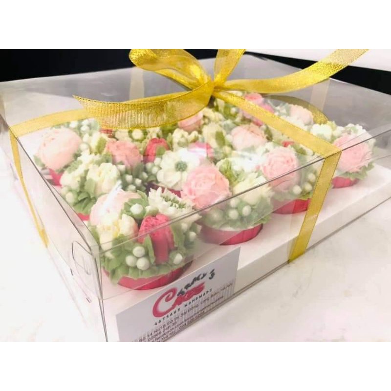 Hộp mica cupcake 4,6,12 bánh cup