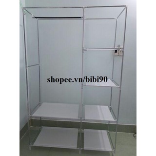 Tủ vải 3d 2 buồng mẫu mới 2019