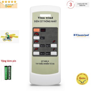 Điều khiển quạt cây quạt tường Vinawind QT1400-X - tặng kèm pin chính hãng -Remote quạt Vinawind QT1400-X khiển zin