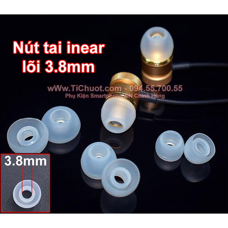 Nút Cao Su Lõi 3.8mm Bọc Tai Nghe Inear (Tip Loại 3.8 ly)