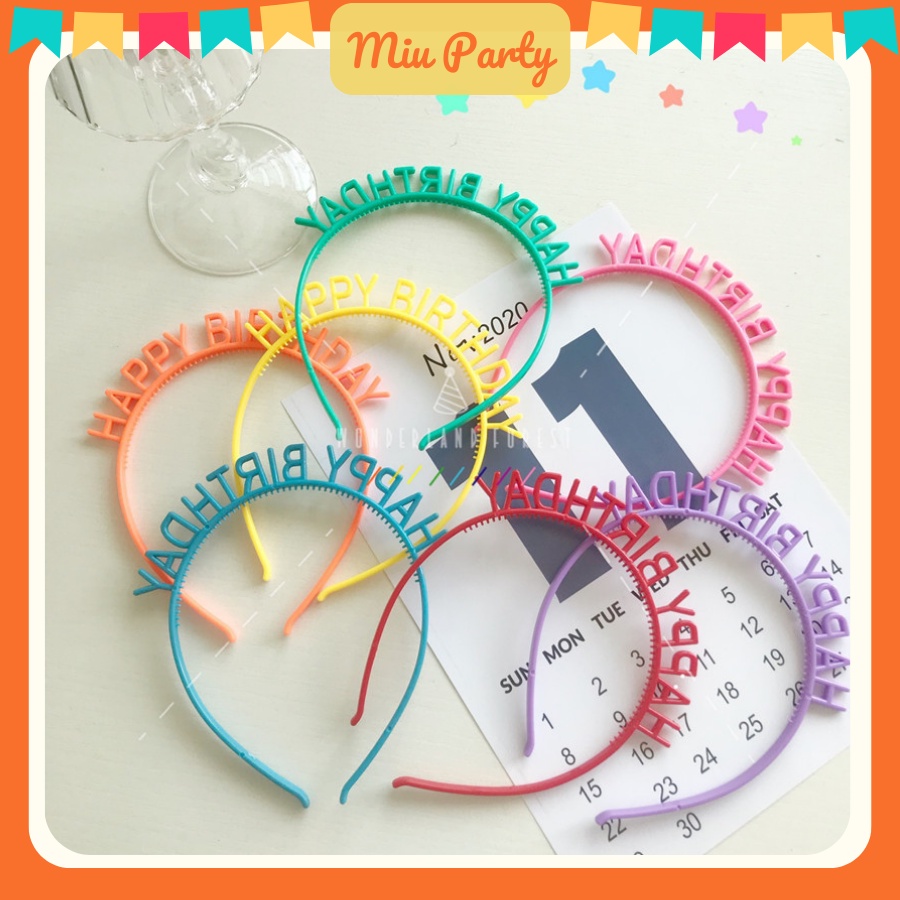 Cài Tóc Chữ HAPPY BIRTHDAY, Bờm Tóc Sinh Nhật Đính Đá Kim Cương Lấp Lánh Sang Trọng Dành Cho Nữ
