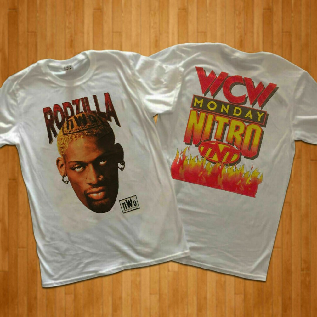 Gildan Áo Thun Họa Tiết Rodzilla Dennis Rodman nWo WCW wwf wwe Tee 1998 gildan