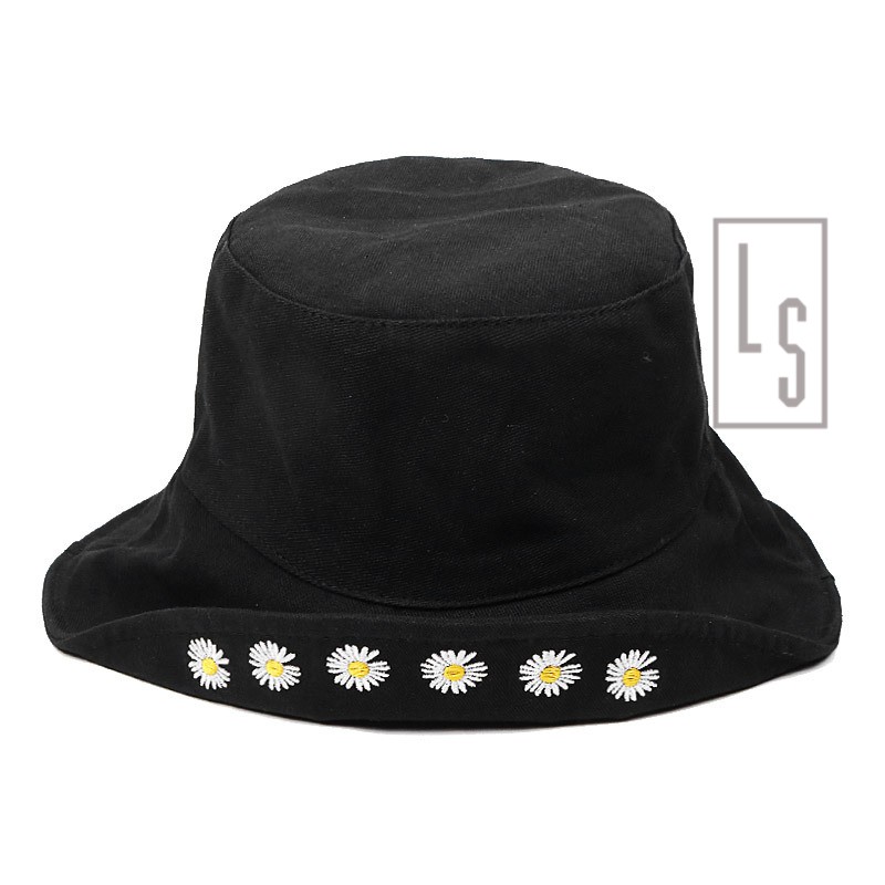 Nón bucket thêu cúc họa mi GD BIGBANG - Nón bucket thêu hoa cúc