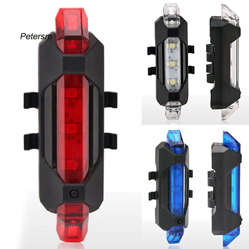 Đèn led 5 bóng gắn đuôi xe đạp sạc usb đa năng cao cấp