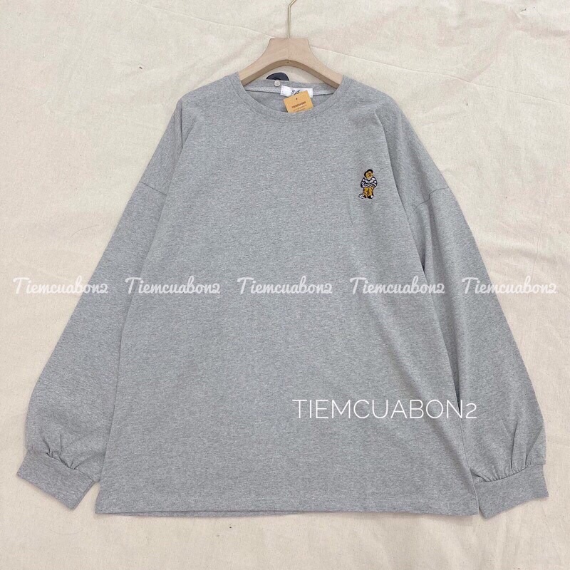 [GIÁ HUỶ DIỆT] Áo Thun Dài Tay Thêu Chất Coton Su Form Unisex Nam Nữ Ulzzang Nhiều Màu