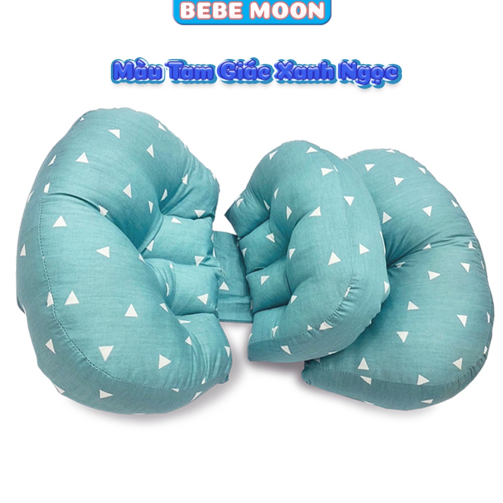 Gối Bầu Cánh Tiên BeBe Moon, 3 Cánh Chất Liệu Cotton Mềm Mại, Ruột Bông 7D Đàn Hồi Tốt Êm Ái